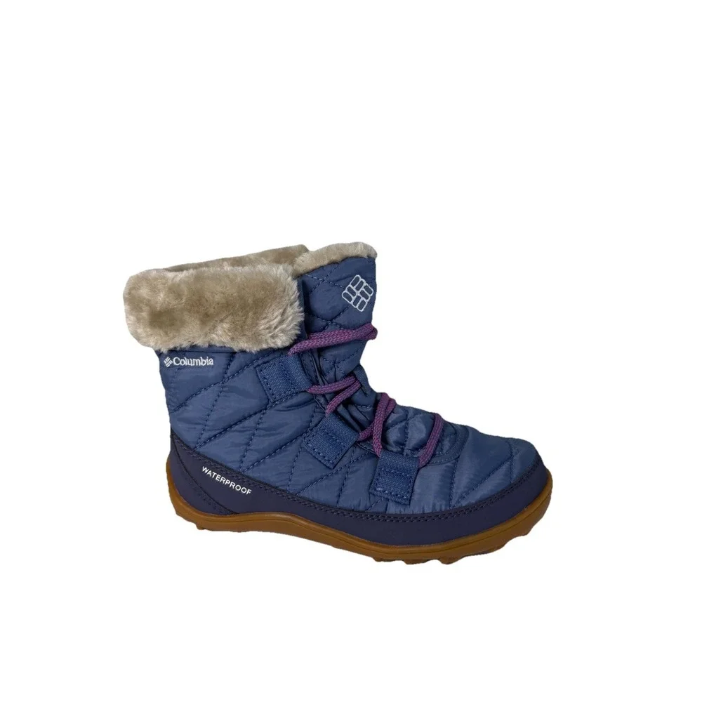 Columbia Youth Minx Shorty Omni-heat WP Hiking Boot‎ Blue/Purple Size 1Y NO BOX